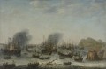 De overwinning op de Ende Spanjaarden bij Gibraltar Tür een vloot onder Kegel van admiraal Jacob van Heemskerck 1607